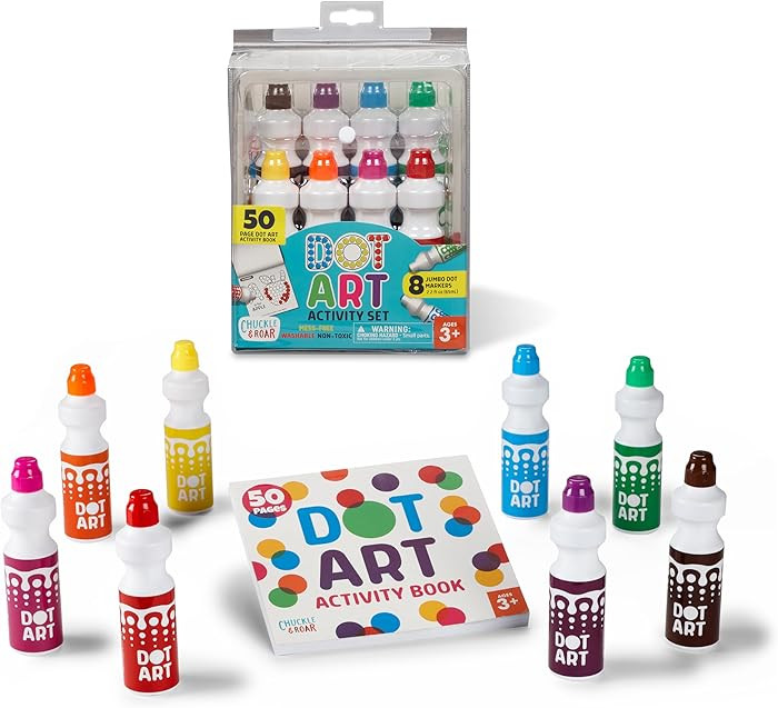 Chuckle & Roar - Dot Art Activity Kit - Mess free washable markers for preschoolers - Activity co... | Amazon (US)