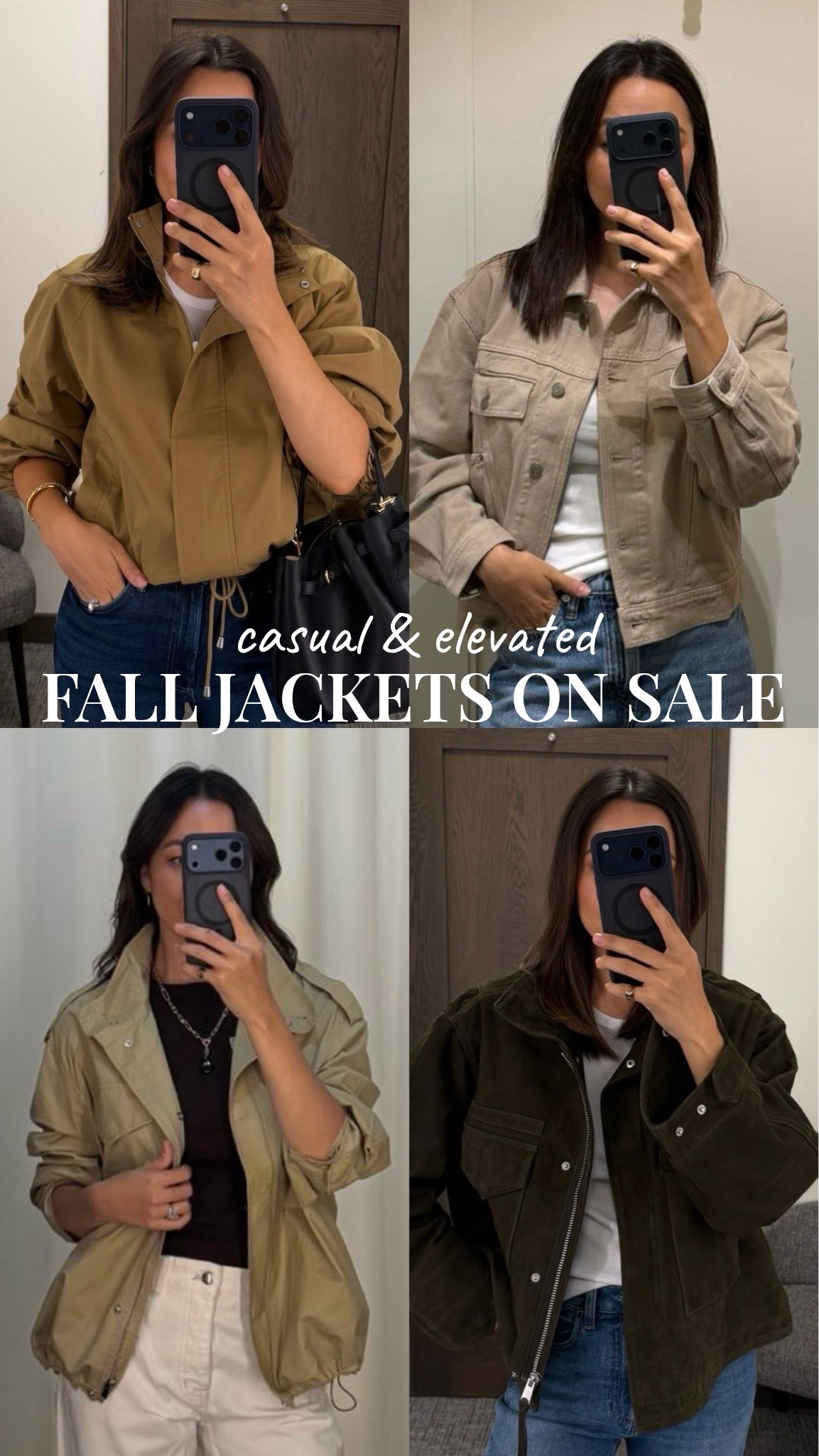 Casual & elevated fall jackets on sale

Top left: rails Blake jacket — linked to 2 other colors 
Top right: banana republic archive denim jacket — so soft! 
Bottom left: Madewell field jacket — lightweight 
Bottom right: all saints suede jacket — worth the splurge! Beautiful quality & so comfy 

Fall jackets / early fall style

#LTKSaleAlert #LTKSeasonal