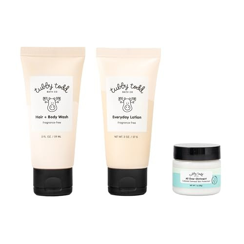 TUBBY TODD 3-Step Baby Bath & Skincare Routine - The Regulars Bundle - 2oz Baby Shampoo and Body Wash, 2oz Everyday Lotion & 1oz All Over Ointment - Fragrance-Free | Amazon (US)