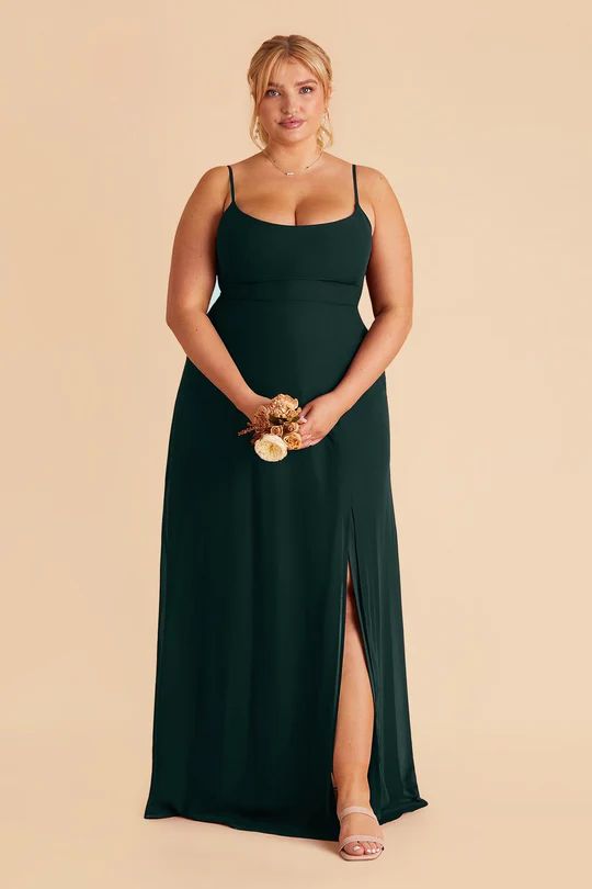 Amy Chiffon Dress - Emerald | Birdy Grey