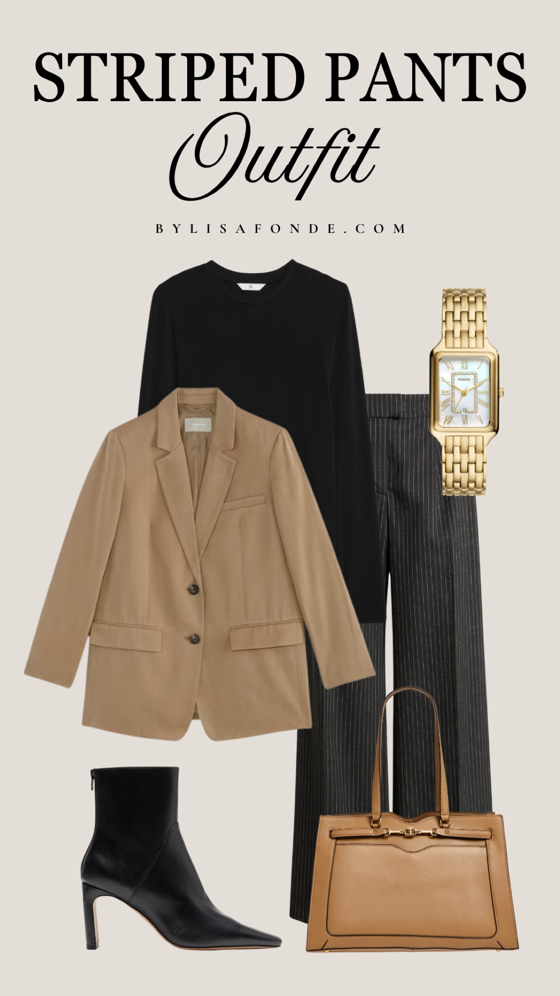 Chic striped pants outfit 