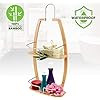 Rustproof Hanging Wood Shower Caddy - 2 Tier Waterproof and Natural Bamboo Bathroom Wall Organize... | Amazon (US)