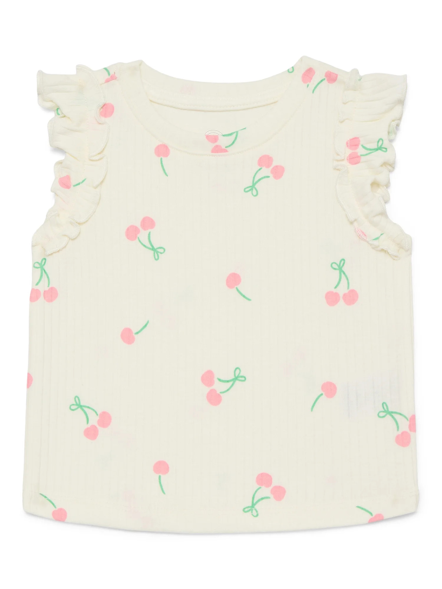 Wonder Nation Baby Girls Tee with Flutter Sleeves, Sizes 0-24 Months | Walmart (US)