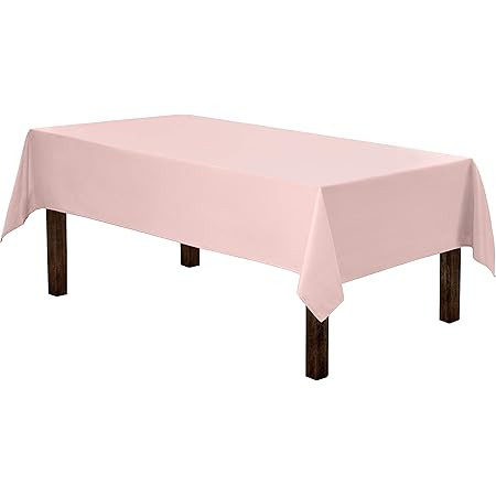 Gee Di Moda Rectangle Tablecloth - 70 x 120 Inch - Pink Rectangular Table Cloth in Washable Polye... | Amazon (US)