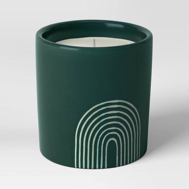 Cylindrical Ceramic Arch Citronella Candle Deep Blue/Light Blue - Project 62™ | Target