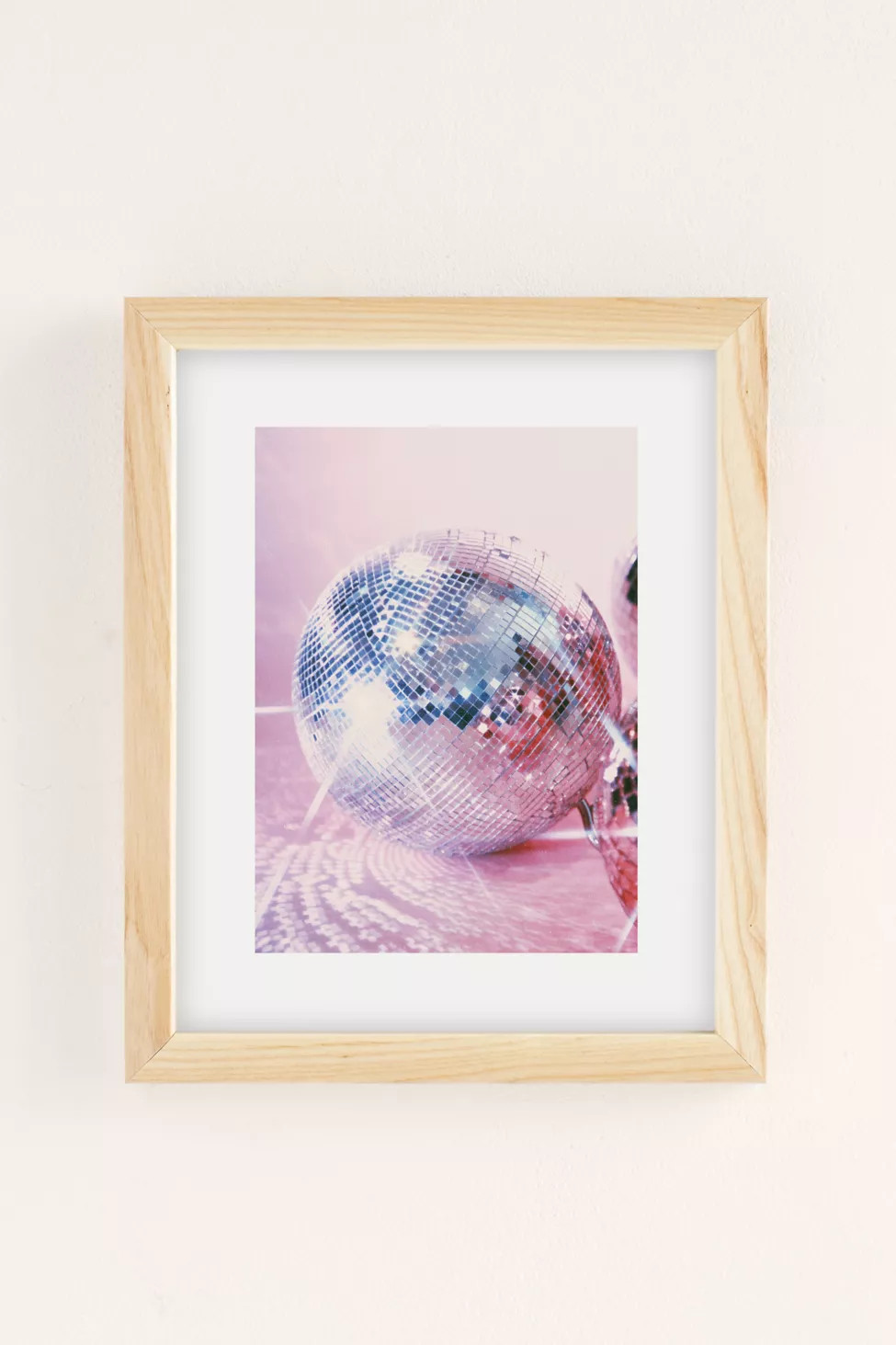 Samantha Hearn Pink Disco Ball Art Print | Urban Outfitters (US and RoW)