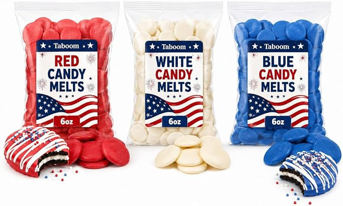 USA Theme Candy Melts Variety Pack, Red White & Blue Candy Melting Wafers, 6 oz Total, Great for ... | Amazon (US)