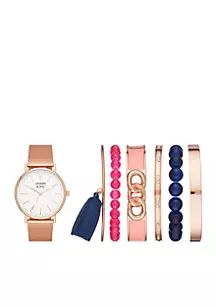 Women's Gold-Tone Mesh Watch & Bracelet Set | Belk