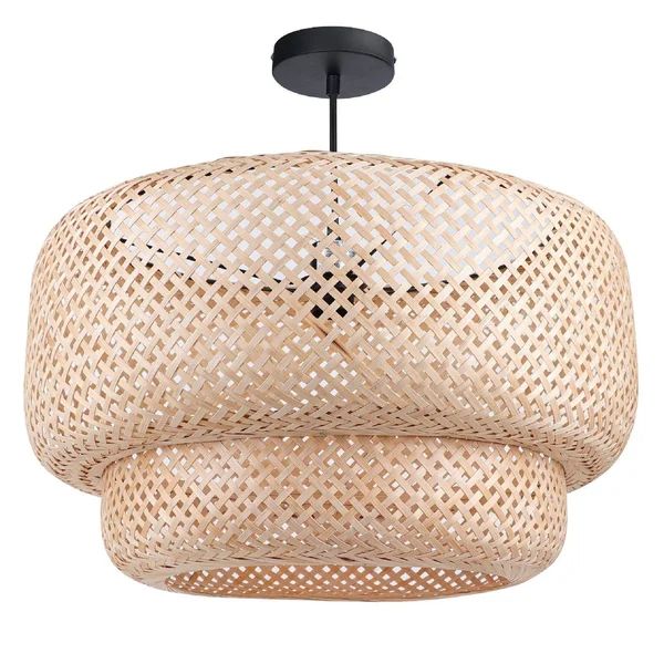 Willow Double Wicker Pendant 1-Light | Wayfair North America