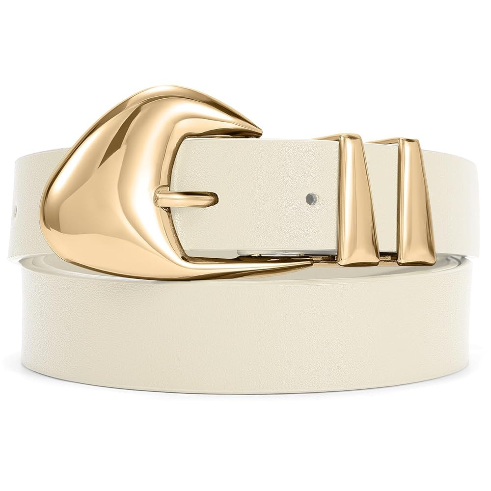 XZQTIVE Women's Leather Belts for Jeans Dress Pants Black Brown Belts for Women Ladies Waist Belt... | Amazon (US)