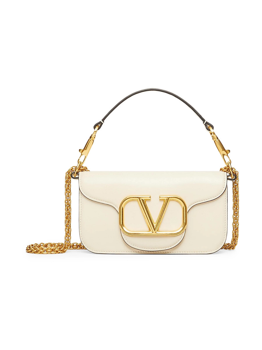 Women's Locò Small Shoulder Bag in Calfskin - Light Ivory | Saks Fifth Avenue