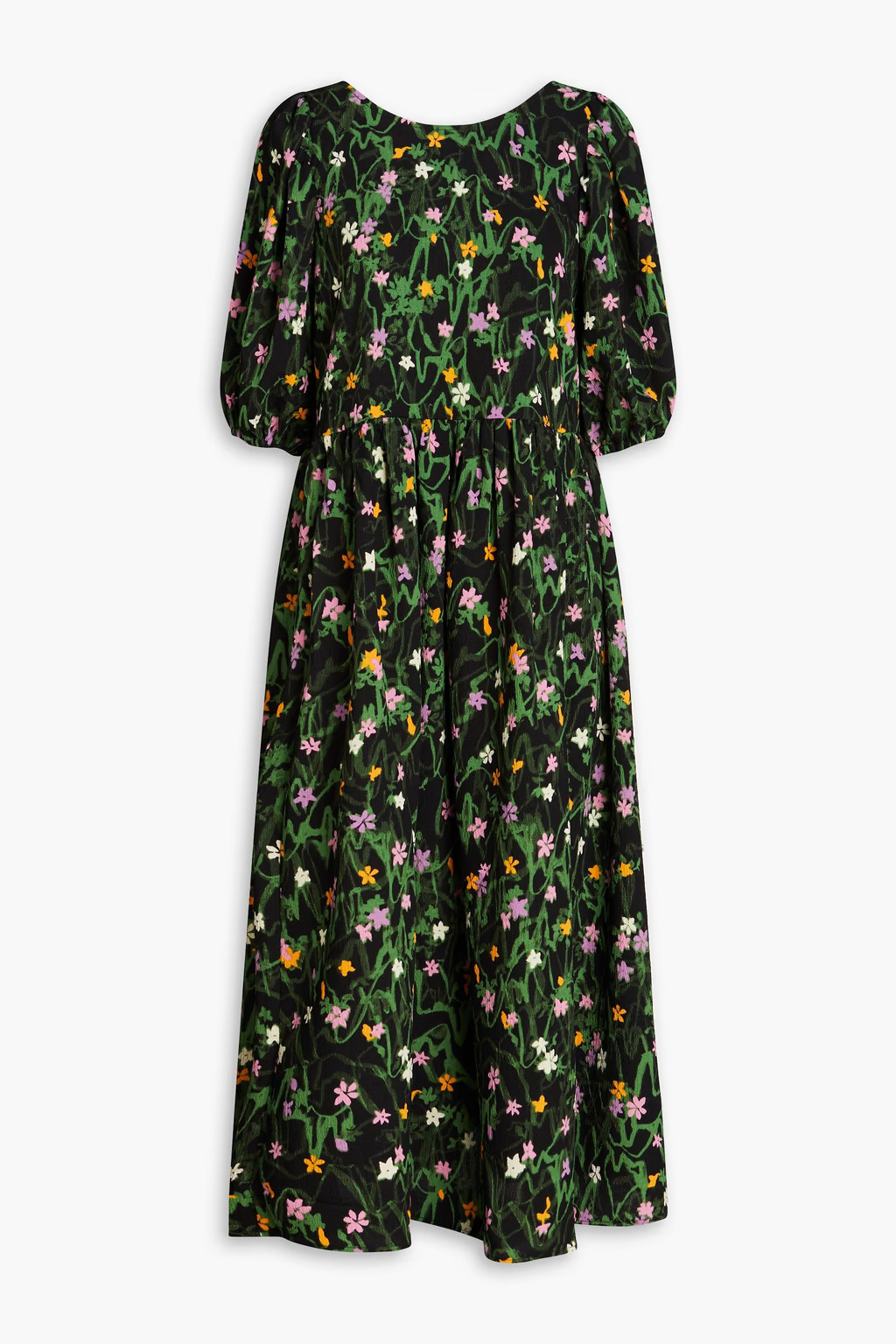 Ursi gathered floral-print crepe midi dress | The Outnet (US and CA)