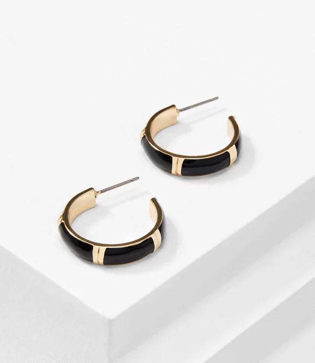 Enamel Hoop Earrings | LOFT