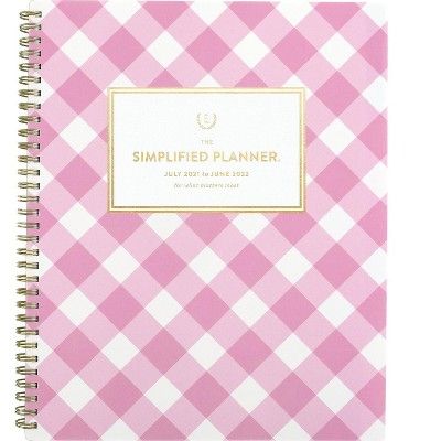 AT-A-GLANCE 2021-2022 8.5" x 11" Academic Planner Simplified White/Pink EL62-905A-22 | Target