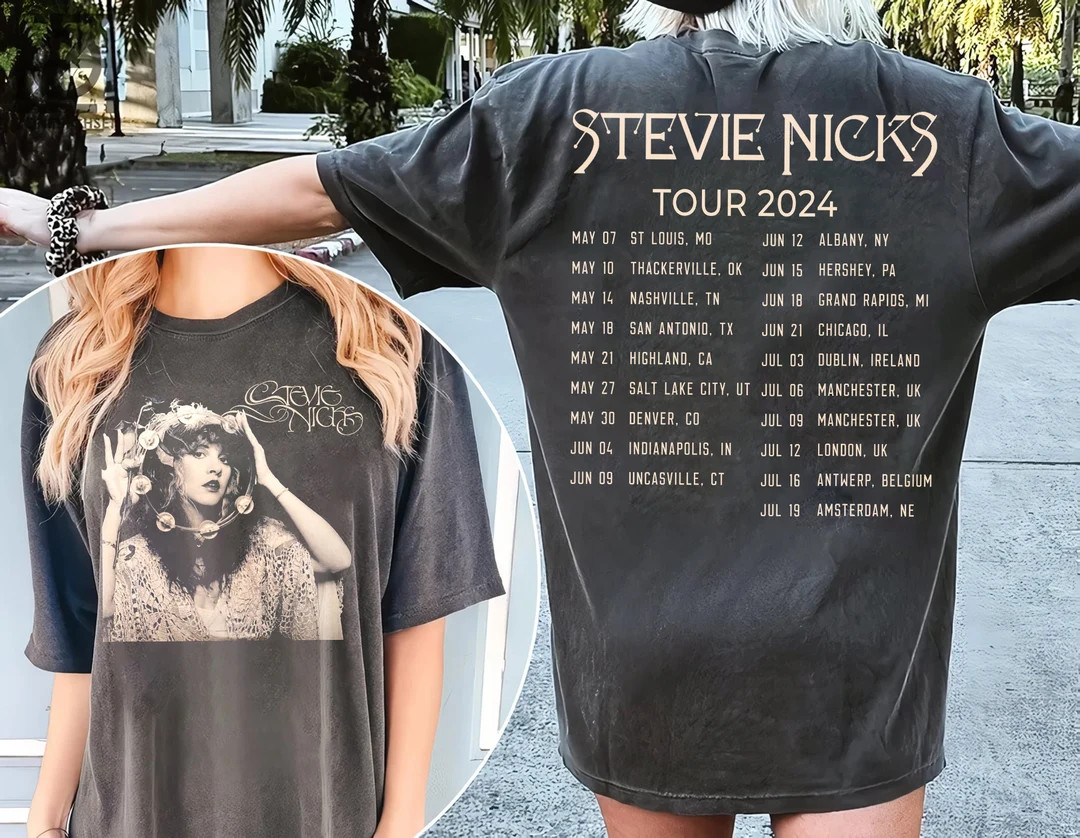 Rock Band Stevie Nicks Shirt, Stevie Nicks on Tour Shirt, 2024 Stevie Nicks Live in Concert Shirt... | Etsy (US)