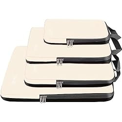 BAGAIL 4 Set/6 Set Compression Packing Cubes Travel Accessories Expandable Packing Organizers(Bei... | Amazon (US)