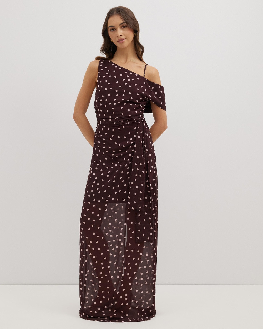 Dazie - The Moment Chiffon Polka Dot Maxi Dress - Printed Dresses (Polka Dot) The Moment Chiffon Polka Dot Maxi Dress | THE ICONIC (AU & NZ)