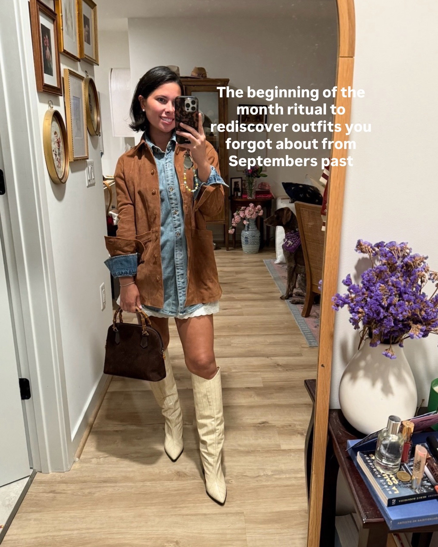 Before you buy anything for fall, go to your photo album and look at this month last year and year prior 

Here’s the pattern I keep watching people fall into, myself included:

The weather turns, but you either stock ip on summer sale because the prices are good and two weeks later you’re like wait I just spent $200 with nothing to wear or you shop when you had an outfit you’re just as excited about in your closet that you forgot about 

I like doing this monthly instead of seasonally because comparing month to month is more accurate with weather but seasonally it is more fun because you really do see outfit that now feel brand new. 

Comment RITUALS if you want my other 5 favorite beginning of the month rituals or SHOP if you need the links to any of these outfits 

Go look at your roll and tell me if you found anything good!!

Fall outfits ideas, transitional weather outfits, shop your closet, capsule wardrobe alternative, September style, petite fall outfit