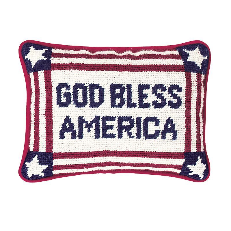 C&F Home 6.5" x 9" God Bless America July 4th Needlepoint Petite Throw Pillow | Target