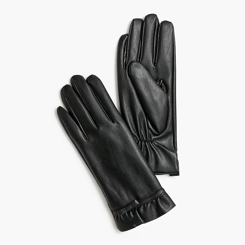 Faux-leather tech gloves | J.Crew Factory