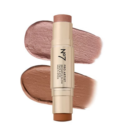 No7 Pro Artist Bronzer Highlighter Multistick Light Bronze + Champagne Glow - 0.21oz | Target