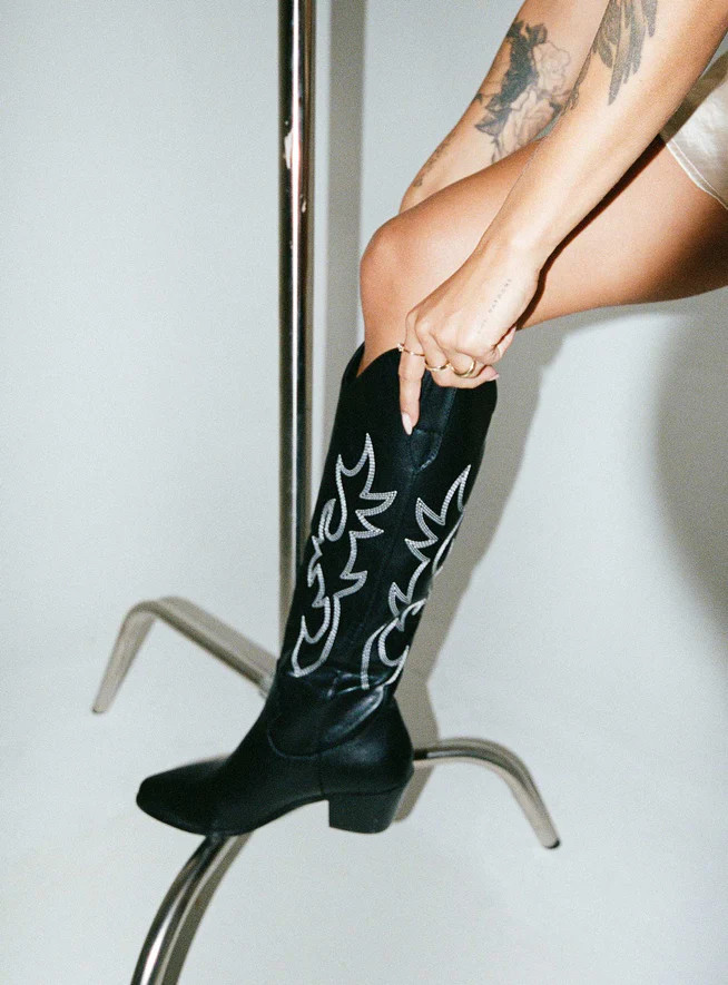 Billini Urson Boot Black / White | Princess Polly AU