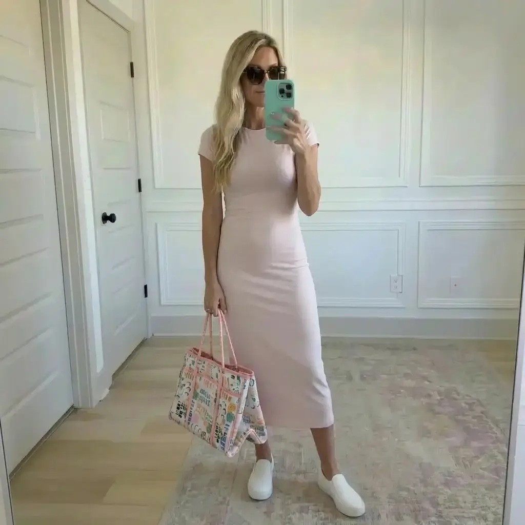 Soft blush tones meet effortless summer polish. A sleek, body-skimming midi dress balanced with woven slides and a playful, travel-ready tote—easy, feminine, and quietly confident. This is the kind of look that moves seamlessly from coffee runs to lunch dates, warm days that turn into golden evenings. Simple lines, sun-washed textures, and that feeling of being perfectly put together without trying too hard.

Hashtags

#trendyheidi #trendywithapassport #summerstyle
#effortlesschic #midioutfit #neutralfashion
#softpink #feminineease #everydayelegance
#casualpolish #warmweathervibes #resortwear
#simpleandstylish #ootdinspo #modernfeminine
#travelready #laidbackluxury #cleanaesthetic

#LTKgrwm #LTKdayinmylife #LTKValentine