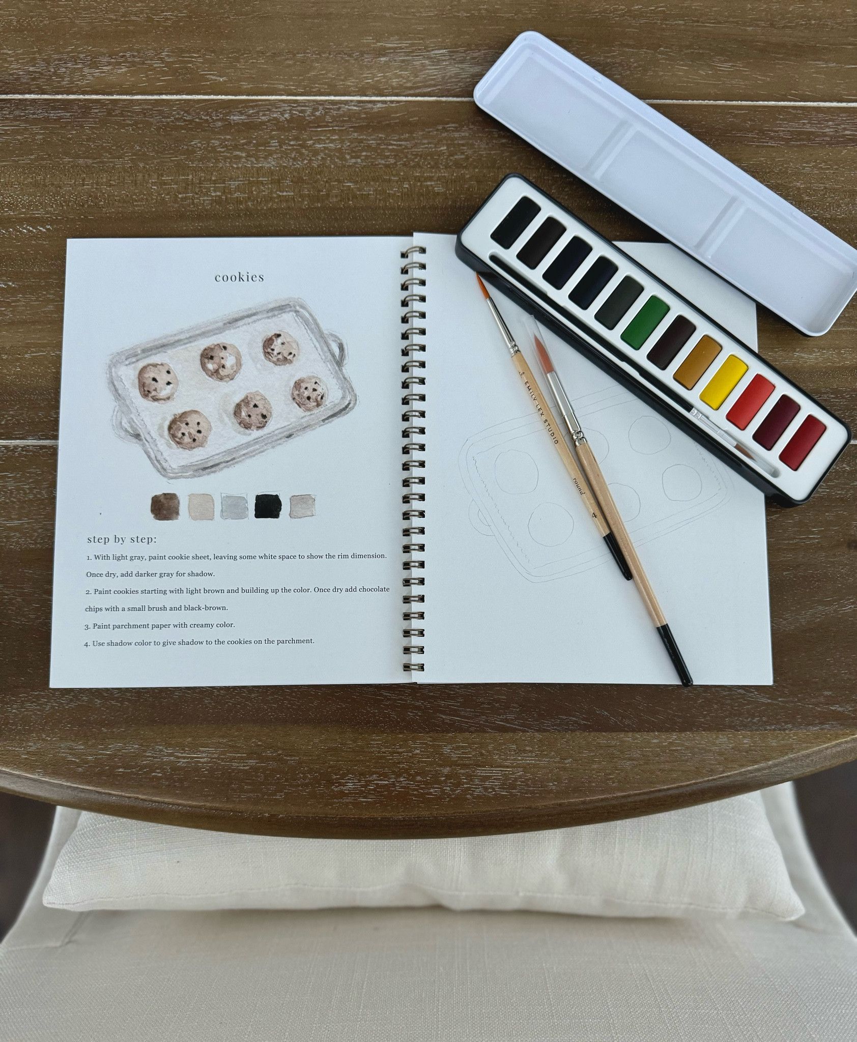 Watercolors.