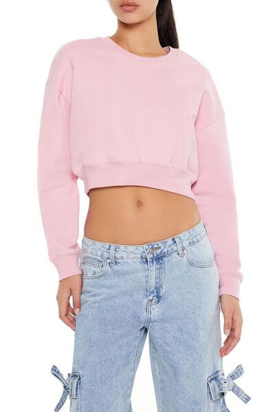 Cropped Fleece Pullover | Forever 21