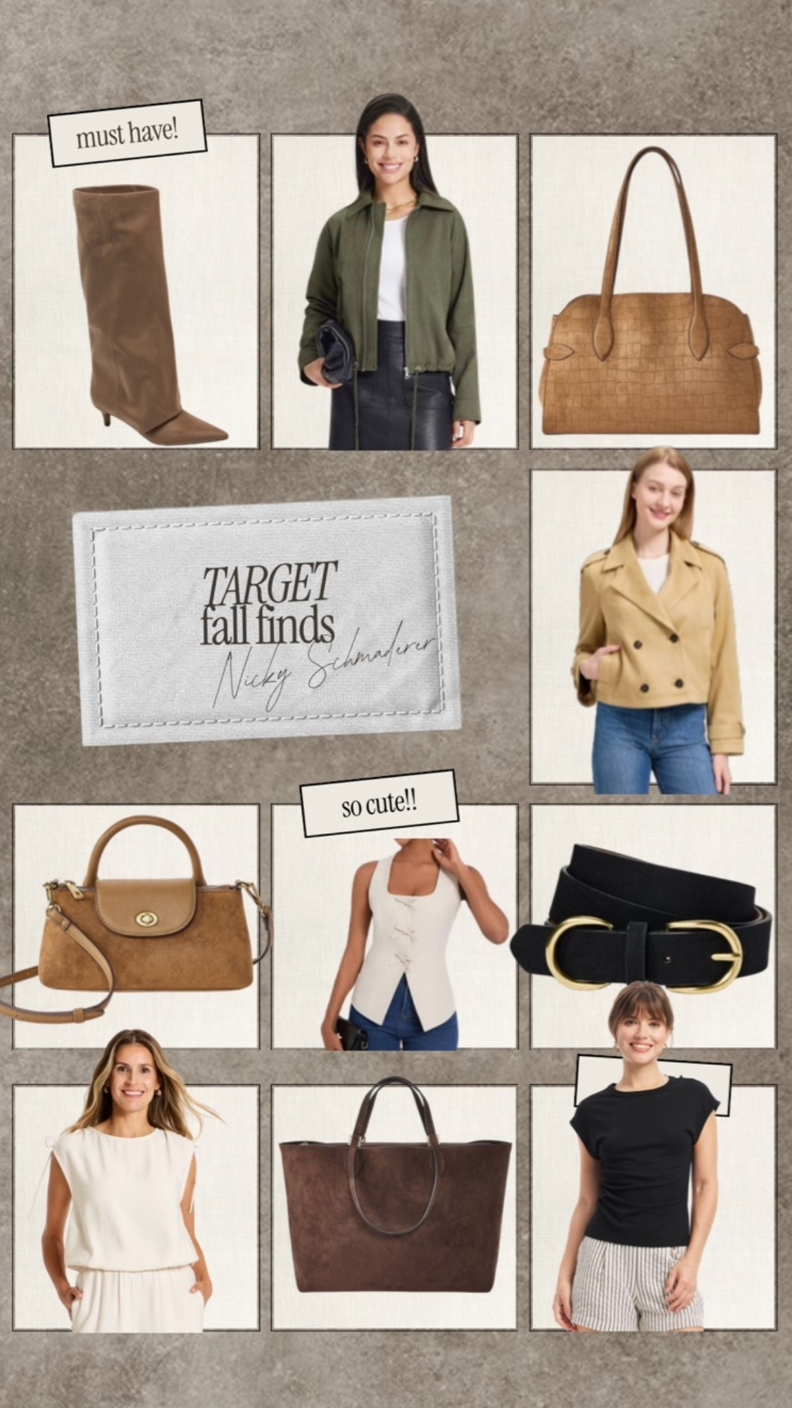 @Target fall finds under $50 // suede bags // fall jackets // fall accessories

#LTKSeasonal #LTKTravel #LTKWorkwear