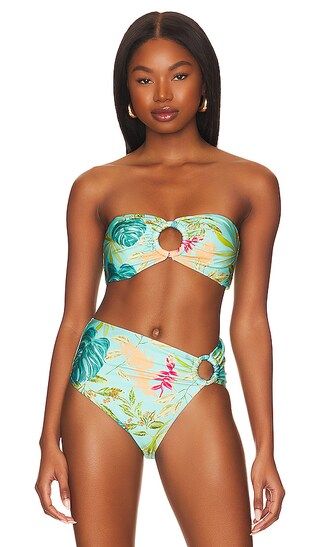 Tropicalia Bandeau Bikini Top in Island Blue | Revolve Clothing (Global)