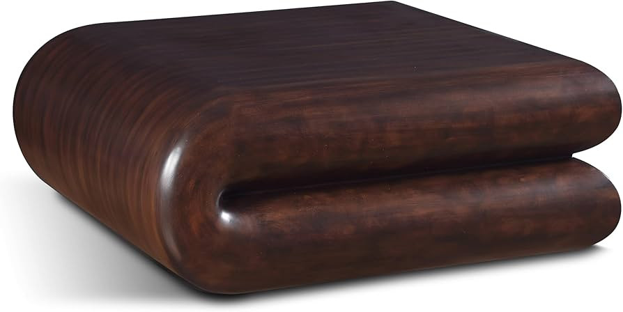 Meridian Furniture 259Brown-CT Enigma Collection Modern | Contemporary Curved Coffee Table with P... | Amazon (US)