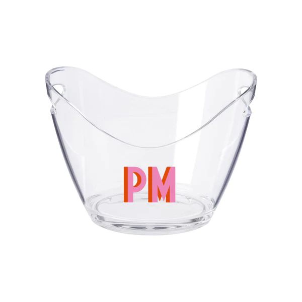 Wide Ice Bucket, Shadow Monogram | Sprinkled With Pink