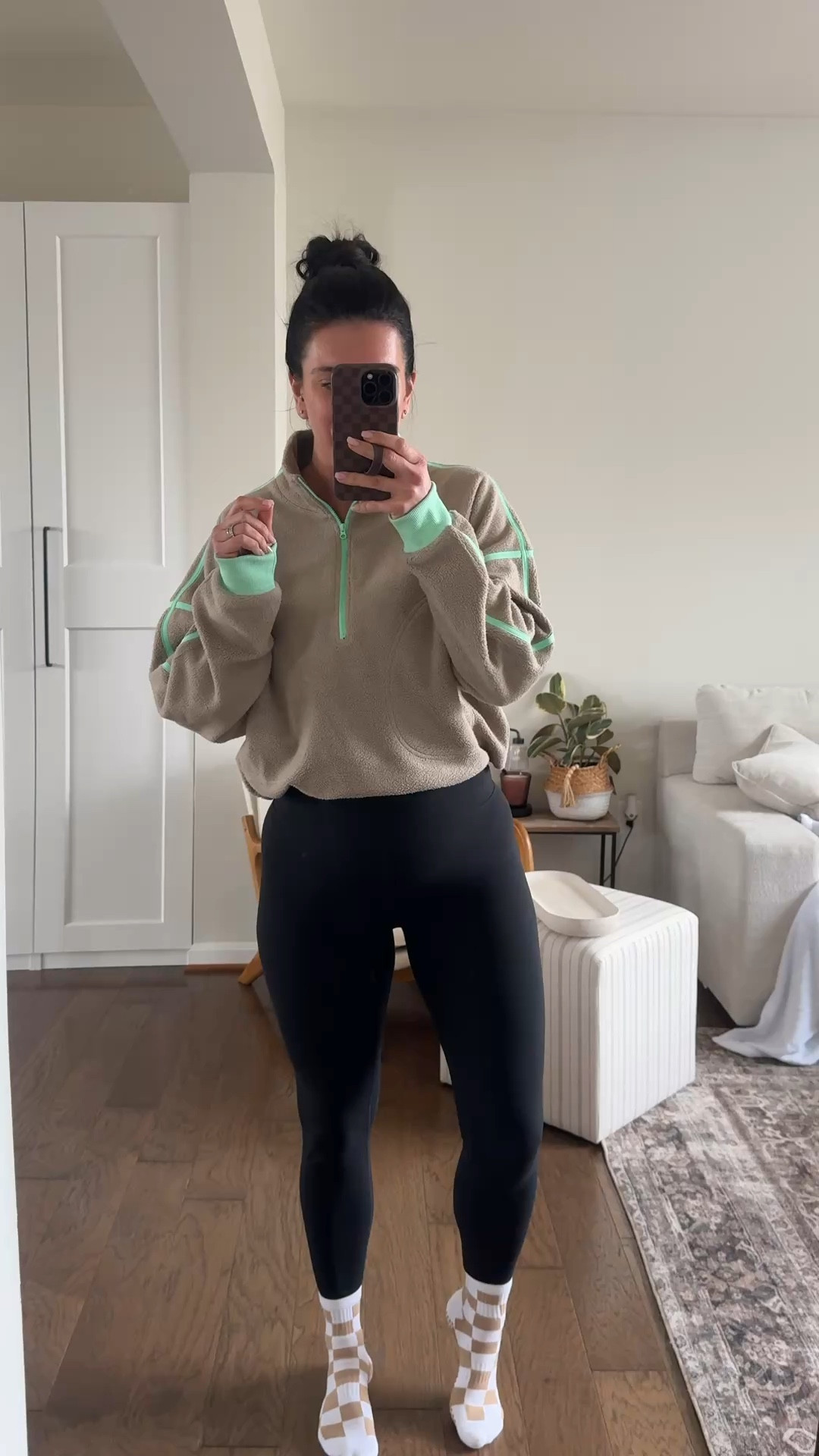 This free people like find is the star of the show today!!! 
Pilates OOTD 
Fleece zip up
Large 

#LTKmomlife #LTKMidsize #LTKActive