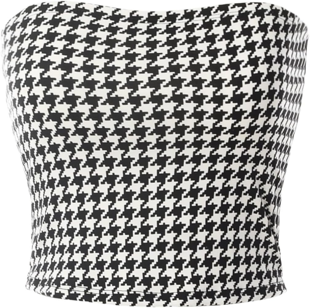 MixMatchy Women's Casual Strapless Basic Sexy Tube Top | Amazon (US)