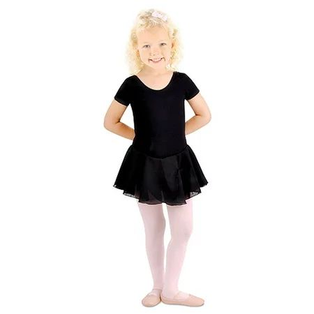 Danshuz Toddler Little Girls Black Dance Dress Short Sleeve 2-14 | Walmart (US)