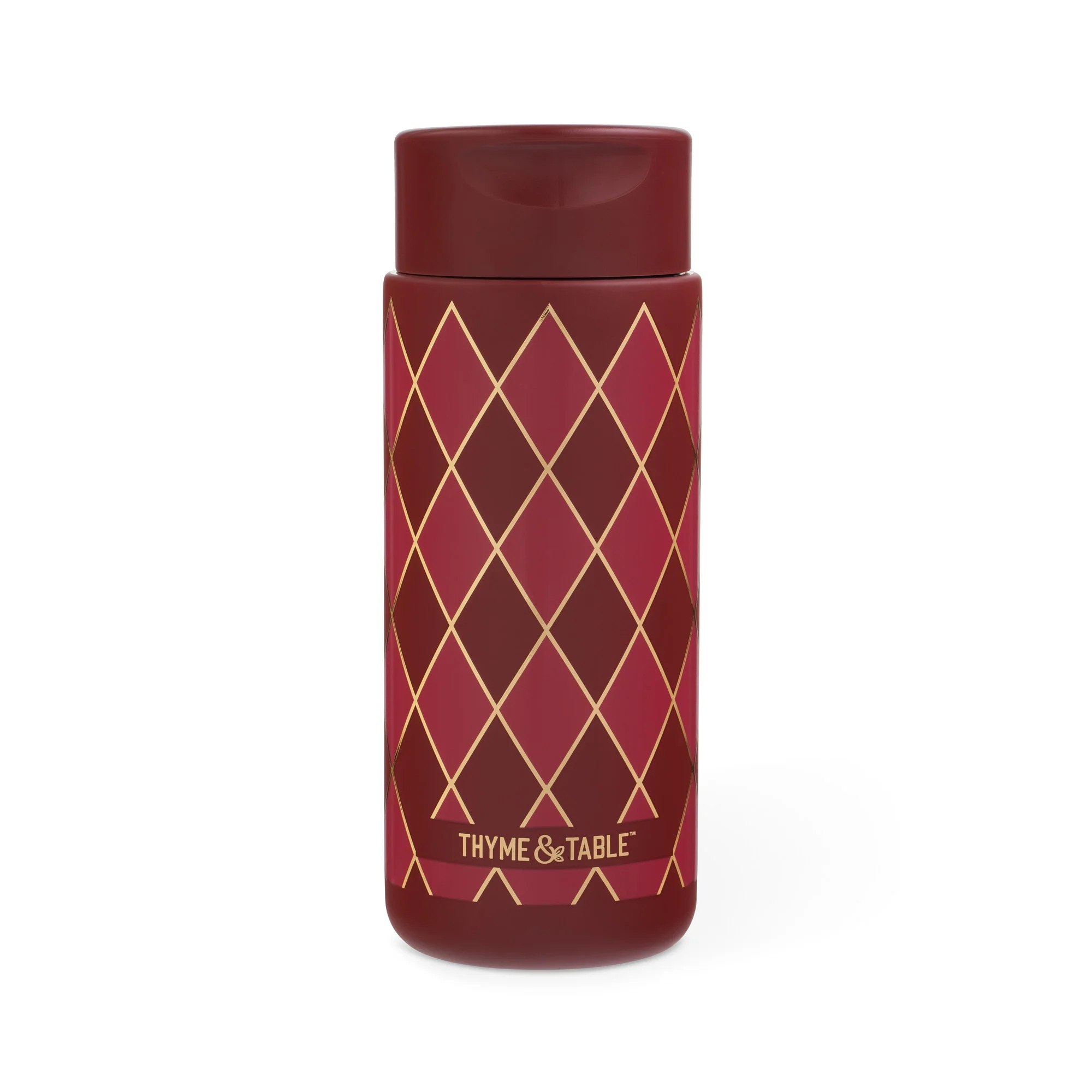 Thyme & Table 22 fl oz Stainless Steel Coffee Tumbler, Red Diamond | Walmart (US)