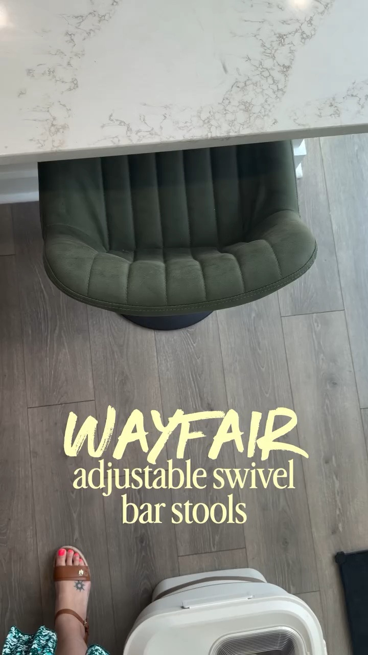 This is what I mean when I say one small change can make a kitchen feel completely different. 🤎

I swapped out our old stools for these adjustable green leather ones and suddenly the whole space feels warmer, cozier, and way more “us.”

Now if only changing everything else in life was this easy. 😅

Follow along @styledwithpaws for more affordable home finds, cozy spaces, and everyday moments ✨

Comment KITCHEN STOOLS and I’ll send you the link!

#ad @Wayfair #Wayfair #WayfairCreator #wayfairelevate

kitchen refresh | bar stool ideas | green leather bar stools | kitchen decor inspiration | cozy home style | affordable home finds | home decor ideas