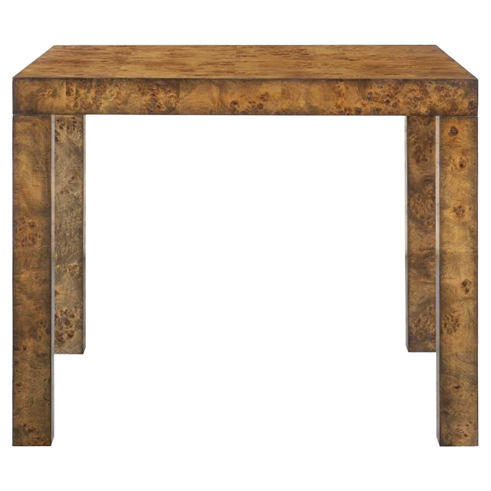 Parsons Modern Classic Brown Burl Game Table | Kathy Kuo Home