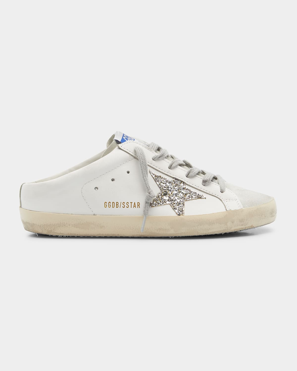 Superstar Leather Glitter Sabot Sneakers | Neiman Marcus