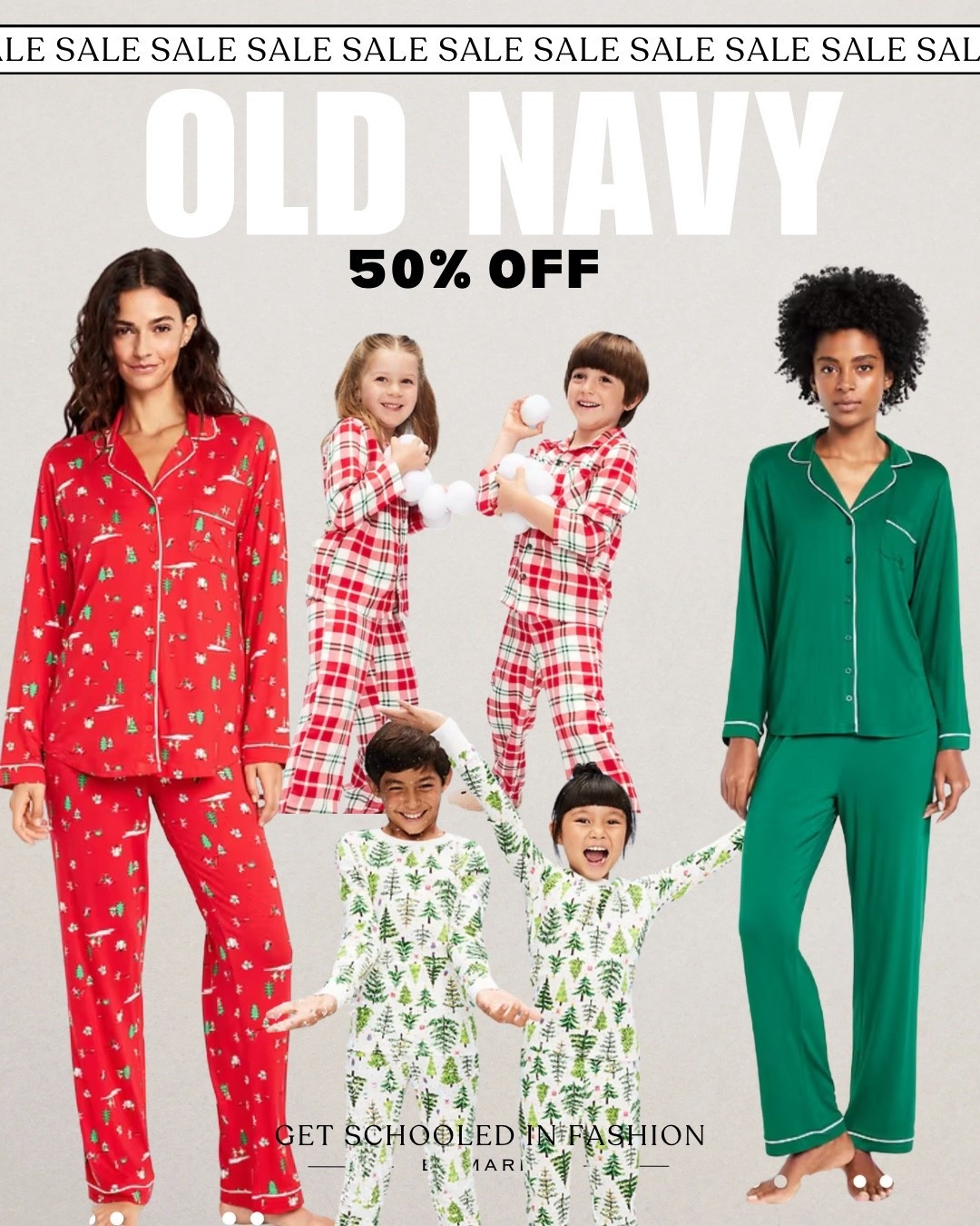 Old Navy Holiday pjs
50% off
Family matching pjs


#LTKSeasonal #LTKFamily #LTKSaleAlert