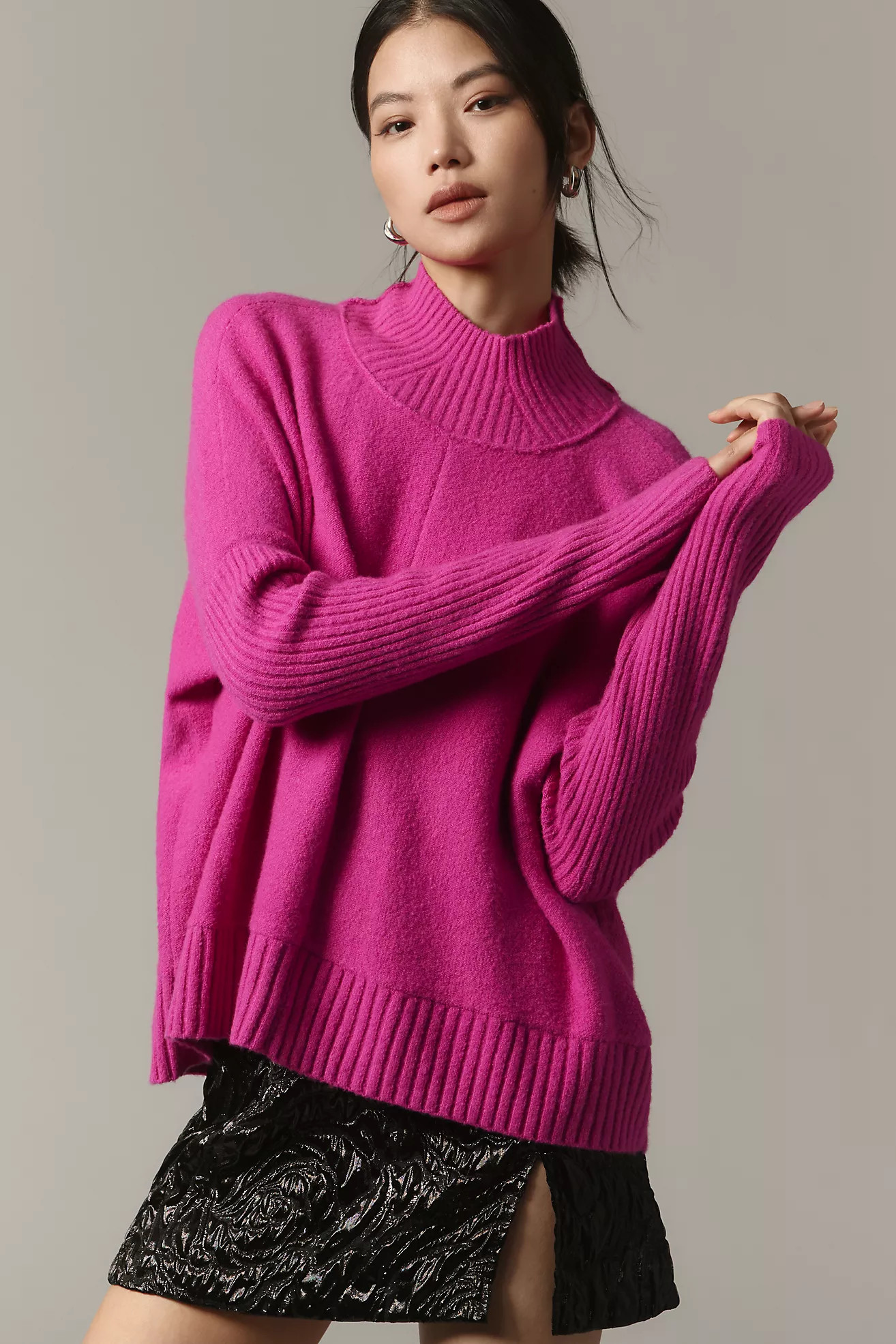 The Gretchen Cozy Mock-Neck Sweater by Maeve | Anthropologie (US)