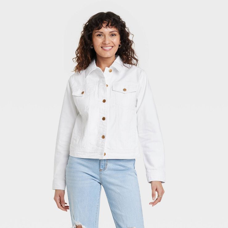 Women's Denim Jacket - Universal Thread™ White | Target