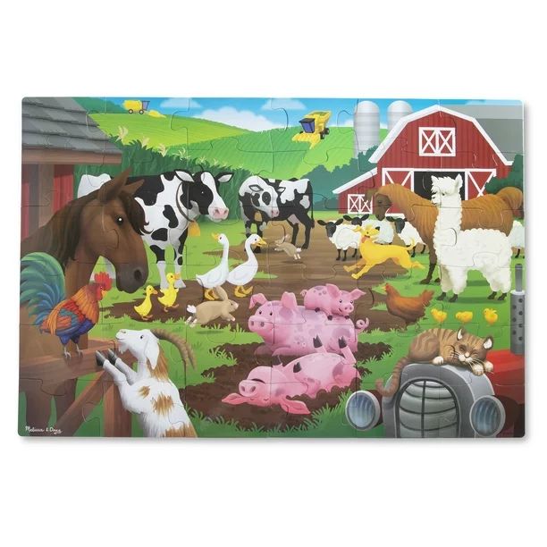 Melissa & Doug Farm Floor Puzzle - 36 Pieces - Walmart.com | Walmart (US)
