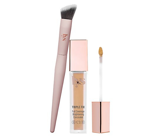 LYS Beauty Triple Fix Brightening Concealer with Brush - QVC.com | QVC