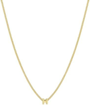 gorjana - Wilder Mini Alphabet Necklace - 18k Gold-Plated or Silver-Plated Brass - Personalized I... | Amazon (US)