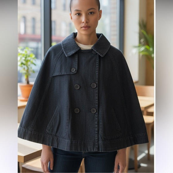 BCBG MaxAzria 90’s vintage denim cape Jacket | Poshmark