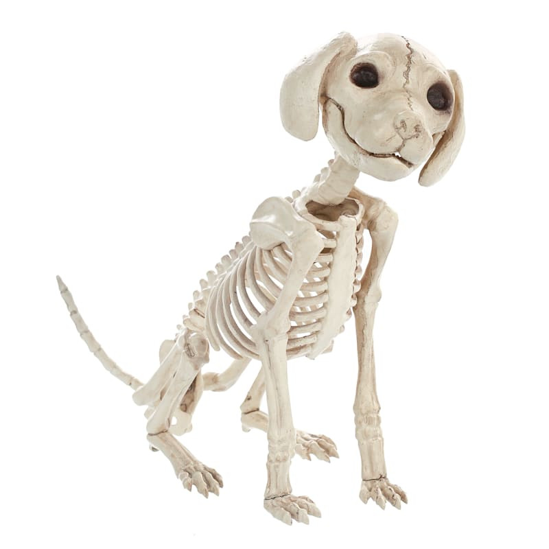 Sitting Halloween Puppy Skeleton, 7.5" | At Home