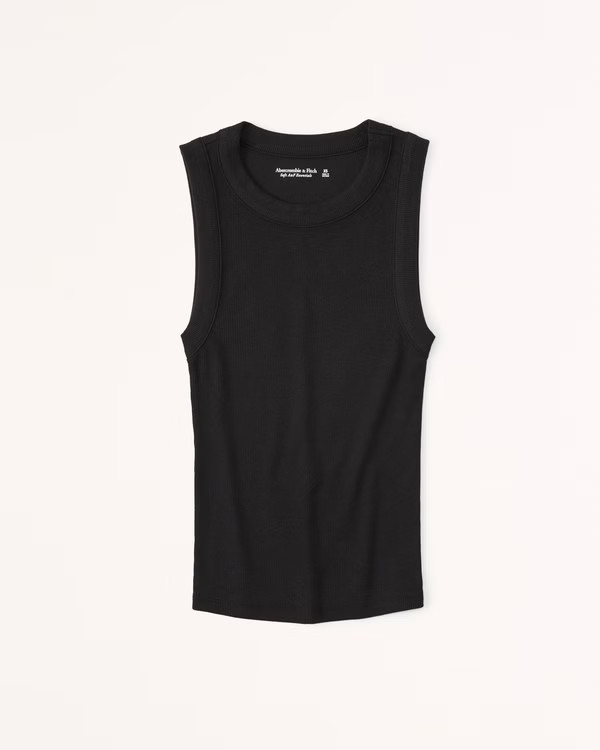 Essential Rib Tuckable Crew Tank | Abercrombie & Fitch (US)