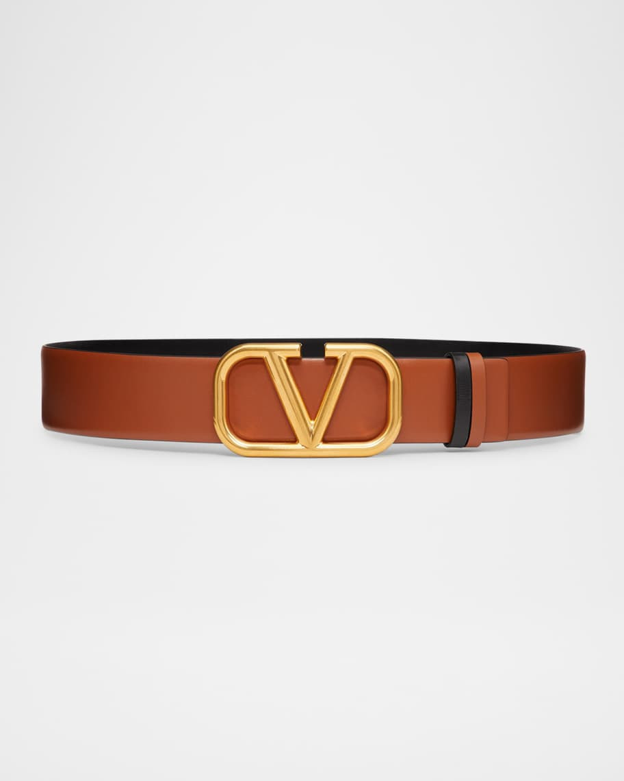 Valentino VLOGO Signature Reversible Leather Belt | Neiman Marcus
